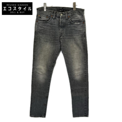 RRL ダブルアールエル 782538549002 グレー コットン ロゴ刺繍 ジップフライ スリムナロー5ポケットデニムパンツ ボトムス