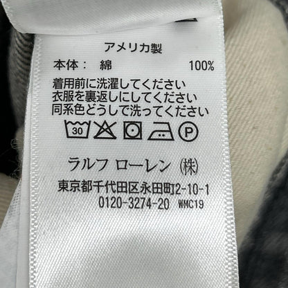 RRL ダブルアールエル 782538549002 グレー コットン ロゴ刺繍 ジップフライ スリムナロー5ポケットデニムパンツ ボトムス