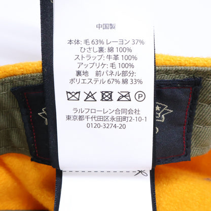 RRL ダブルアールエル 【美品】782891682001 イーグルパッチ ウールブレンド フェルトボールキャップ 帽子
