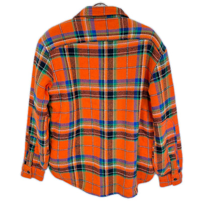 POLObyRalphLauren ポロラルフローレン オレンジ コットン クラシックフィット ボアライニング フリースラインド プラッド フランネルオーバーシャツジャケット ジャケット