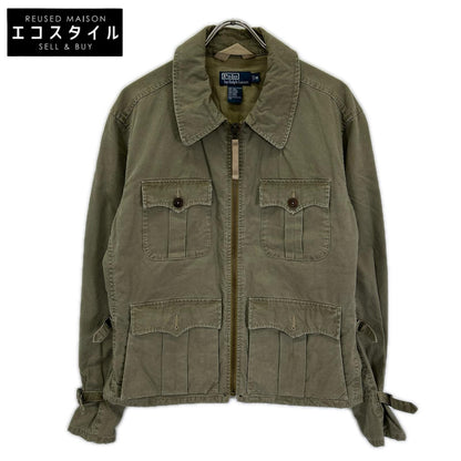 POLObyRalphLauren ポロラルフローレン 90's カーキ コットン TALONジップ チンストラップ ジップアップ サファリジャケット ジャケット