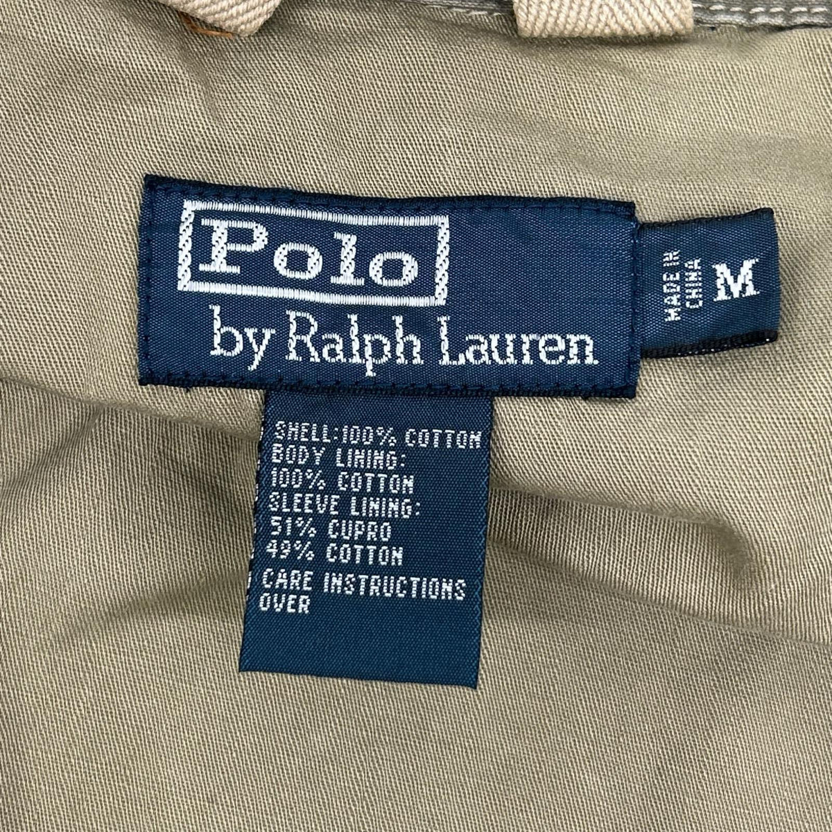 POLObyRalphLauren ポロラルフローレン 90's カーキ コットン TALONジップ チンストラップ ジップアップ サファリジャケット ジャケット