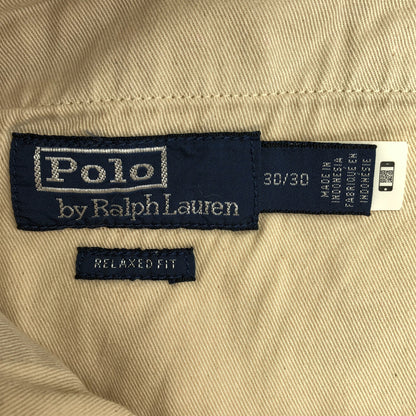 POLObyRalphLauren ポロラルフローレン 710879956001 ベージュ コットン リラックスフィット プリーツ バギーチノカーゴパンツ ボトムス