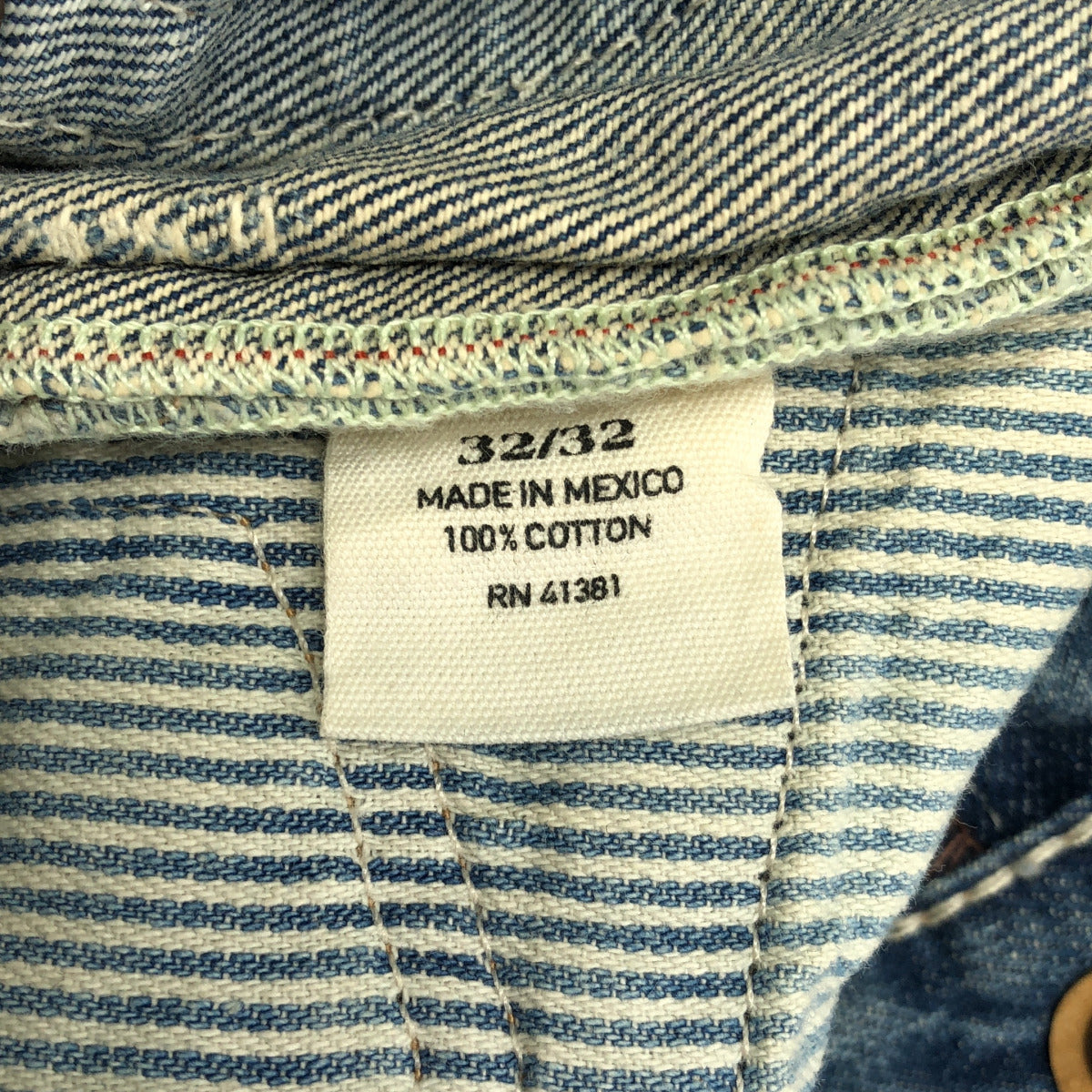 POLObyRalphLauren ポロラルフローレン 4700188340 オーセンティックダンガリー ウォッシュブルー ダメージ加工 ボタンフライ デニムパンツ ボトムス