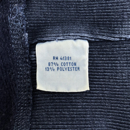 POLObyRalphLauren ポロラルフローレン ネイビー コットン フロッキープリント ヴィンテージ加工スウェットプルオーバー トップス