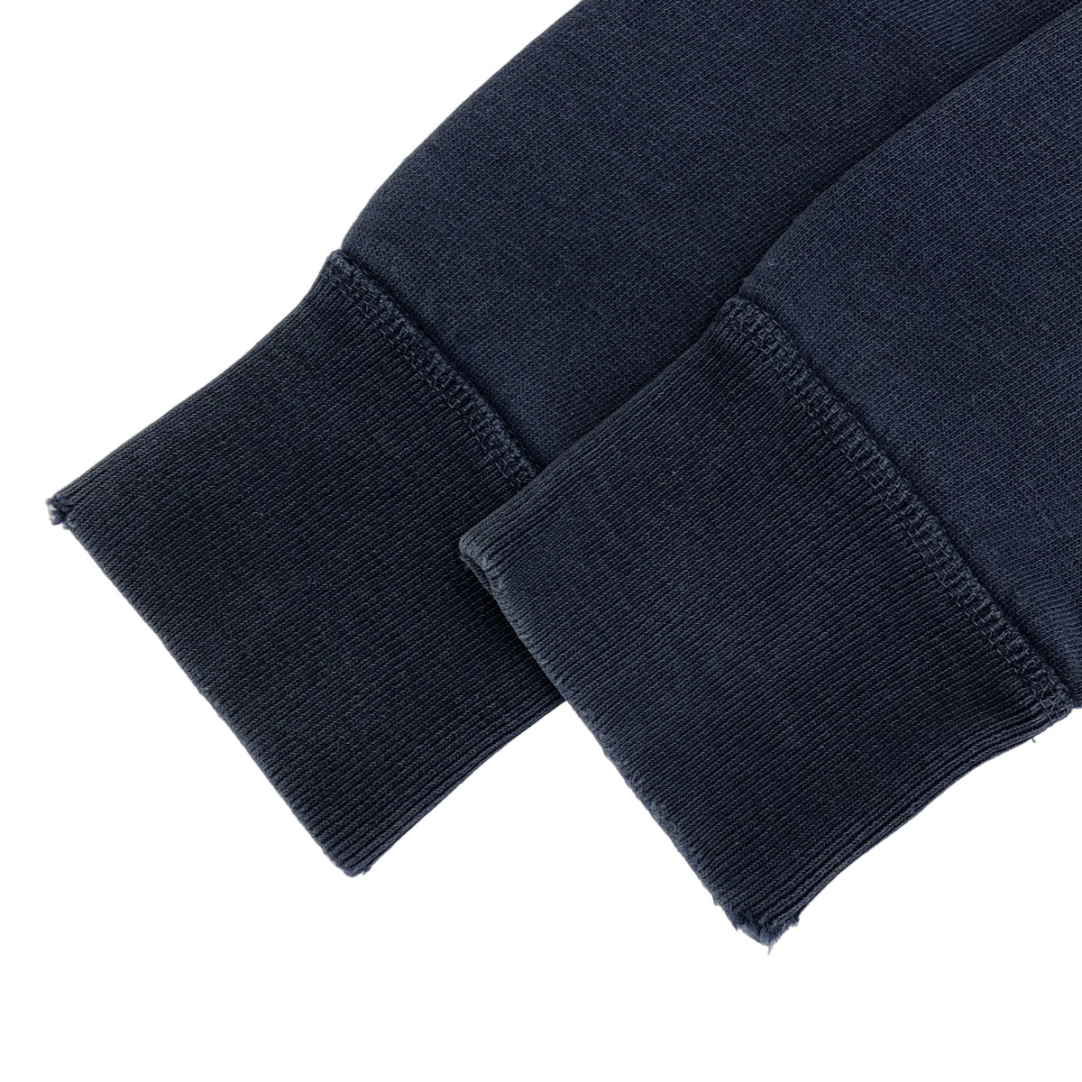 POLObyRalphLauren ポロラルフローレン ネイビー コットン フロッキープリント ヴィンテージ加工スウェットプルオーバー トップス