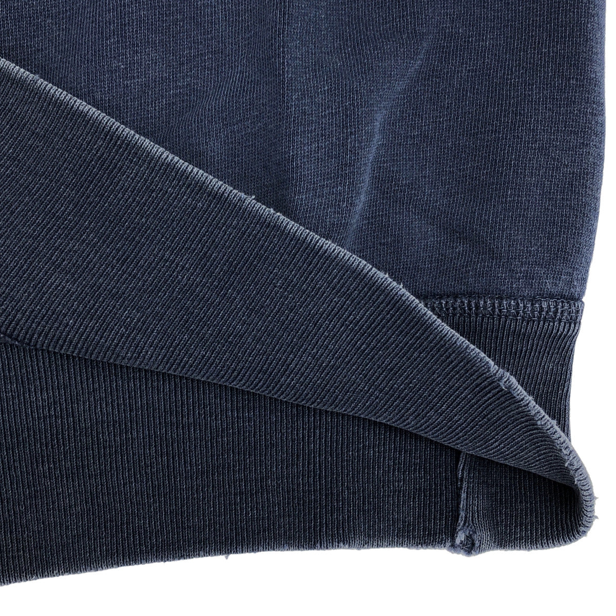 POLObyRalphLauren ポロラルフローレン ネイビー コットン フロッキープリント ヴィンテージ加工スウェットプルオーバー トップス