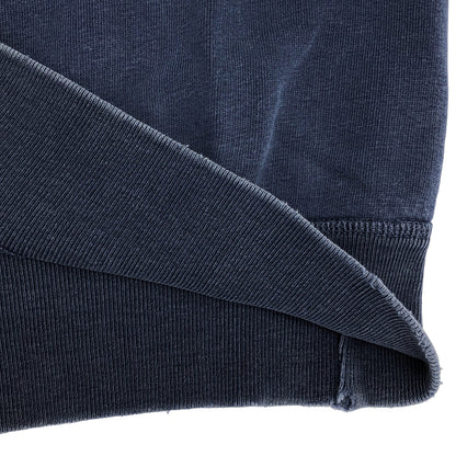 POLObyRalphLauren ポロラルフローレン ネイビー コットン フロッキープリント ヴィンテージ加工スウェットプルオーバー トップス