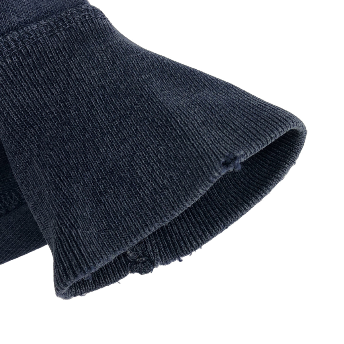 POLObyRalphLauren ポロラルフローレン ネイビー コットン フロッキープリント ヴィンテージ加工スウェットプルオーバー トップス