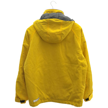DESCENTE デサント CMP-3401 イエロー ポリエステル ラバーロゴ ジップアップ フーデッドスキージャケット トップス