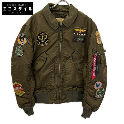ALPHA INDUSTRIES アルファインダストリーズ MIL-J-23230A CWU-45 カーキ ナイロン AIR-CREW ワッペン MA-1 フライトジャケット ジャケット