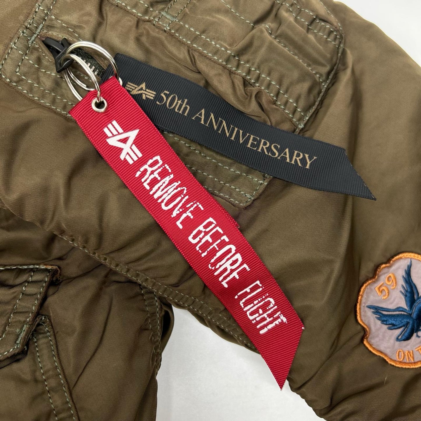 ALPHA INDUSTRIES アルファインダストリーズ MIL-J-23230A CWU-45 カーキ ナイロン AIR-CREW ワッペン MA-1 フライトジャケット ジャケット