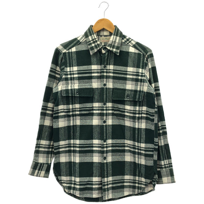 L.L.Bean エルエルビーン 90's グリーン×ホワイト コットン フランネルチェックシャツ トップス