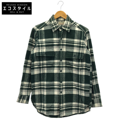 L.L.Bean エルエルビーン 90's グリーン×ホワイト コットン フランネルチェックシャツ トップス