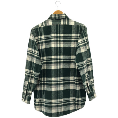 L.L.Bean エルエルビーン 90's グリーン×ホワイト コットン フランネルチェックシャツ トップス