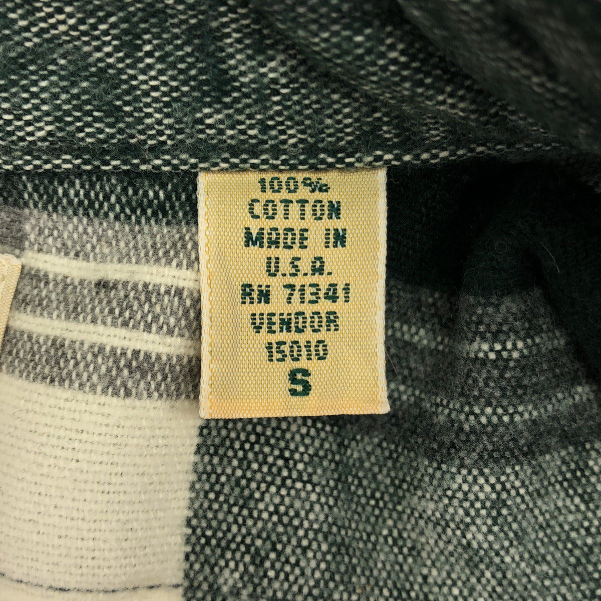 L.L.Bean エルエルビーン 90's グリーン×ホワイト コットン フランネルチェックシャツ トップス