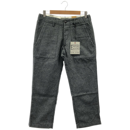 EMPIRE&SONS エンパイアアンドサンズ USA製 グレー ウール フロントパッチポケット ベイカーファティーグパンツ ボトムス