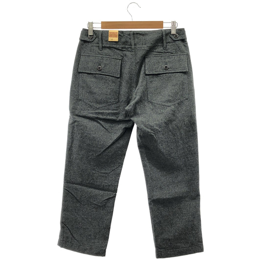 EMPIRE&SONS エンパイアアンドサンズ USA製 グレー ウール フロントパッチポケット ベイカーファティーグパンツ ボトムス