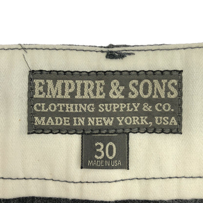 EMPIRE&SONS エンパイアアンドサンズ USA製 グレー ウール フロントパッチポケット ベイカーファティーグパンツ ボトムス