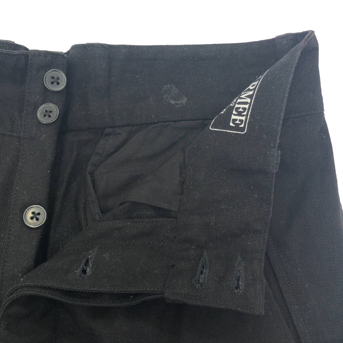WAIPER ワイパー 21WP93 ARMEE M-47 フランス軍 前期復刻 ブラック コットン カーゴパンツ ボトムス