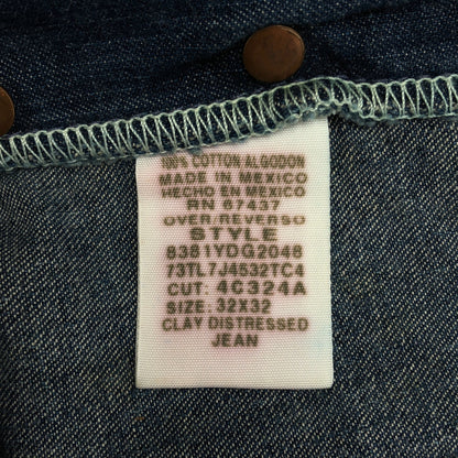 Polo Jeans ポロジーンズ 90's-00's No.67 ウォッシュブルー ボタンフライ リペアードデニムパンツ ボトムス