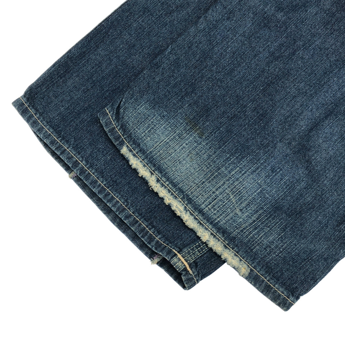Polo Jeans ポロジーンズ 90's-00's No.67 ウォッシュブルー ボタンフライ リペアードデニムパンツ ボトムス