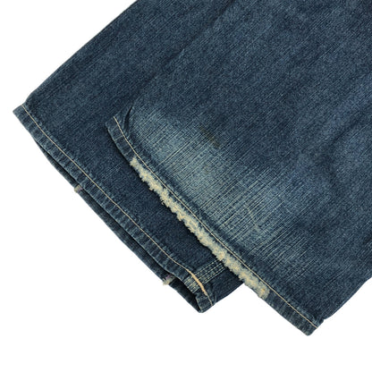 Polo Jeans ポロジーンズ 90's-00's No.67 ウォッシュブルー ボタンフライ リペアードデニムパンツ ボトムス