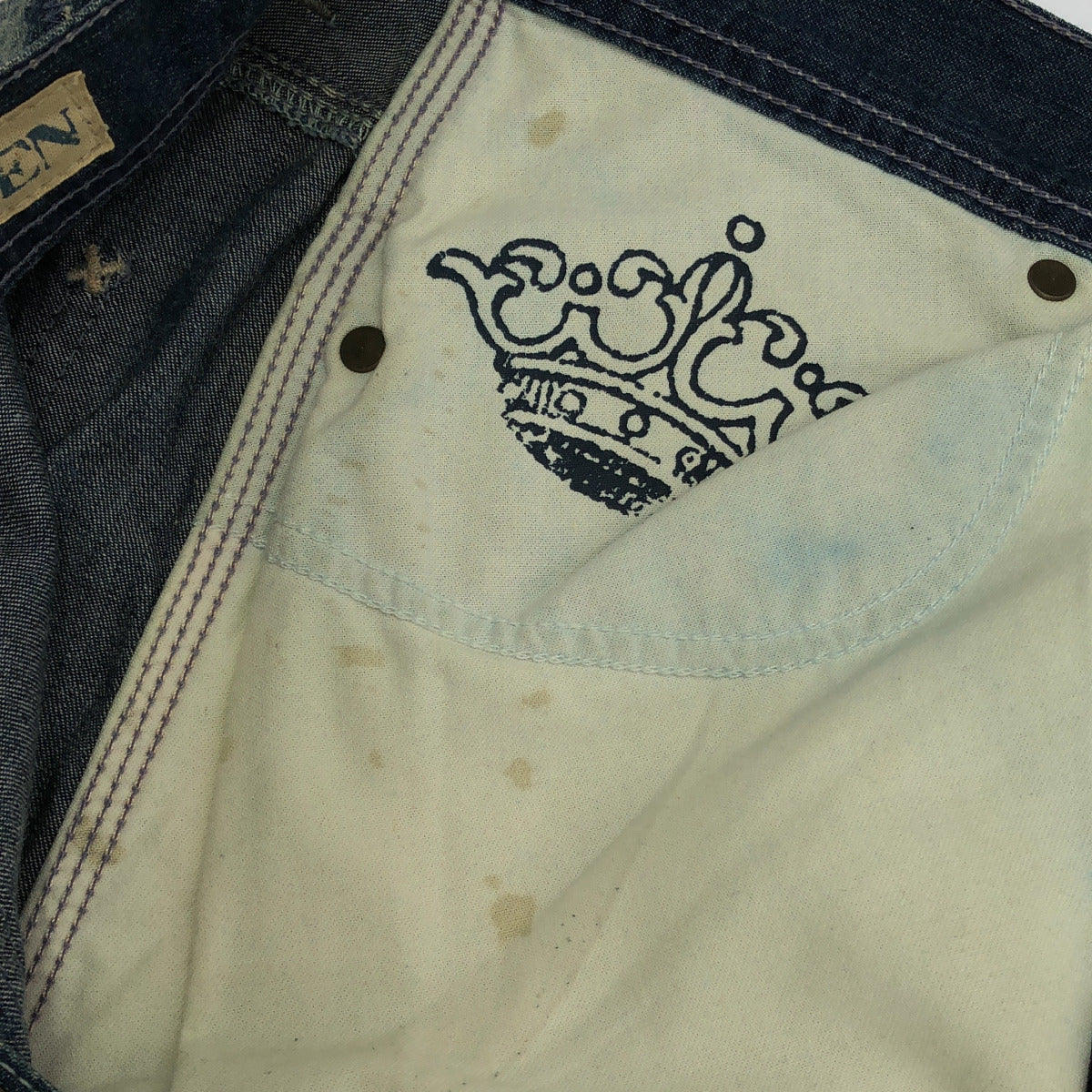 Polo Jeans ポロジーンズ 90's-00's No.67 ウォッシュブルー ボタンフライ リペアードデニムパンツ ボトムス