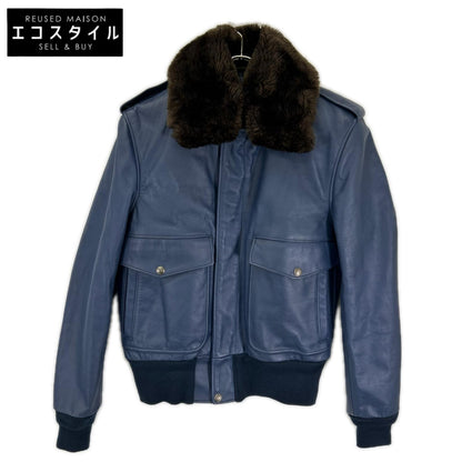 schott ショット ×NISUS HOTEL 7010 174US ネイビー×ダークブラウン オイルドカウハイド ボアカラー G-1 ボンバージャケット ジャケット
