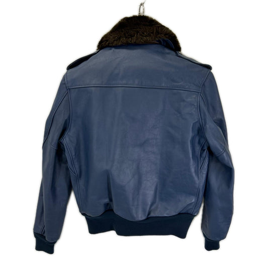 schott ショット ×NISUS HOTEL 7010 174US ネイビー×ダークブラウン オイルドカウハイド ボアカラー G-1 ボンバージャケット ジャケット