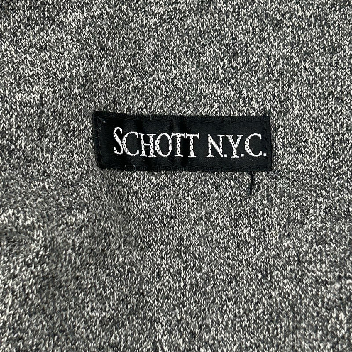 schott ショット 3143092 グレー コットン ワンスター ディアスキンポケット ロングスリーブカットソー トップス