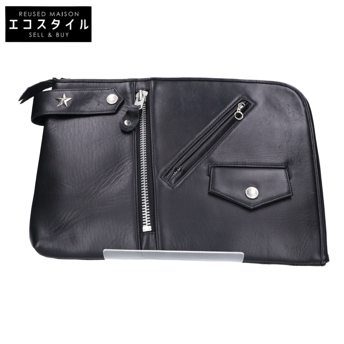 schott ショット 3179006 RIDERS CLUTCH BAG BLACK カウハイド ワンスター キルティング ライダース クラッチバッグ セカンドバッグ クラッチバッグ