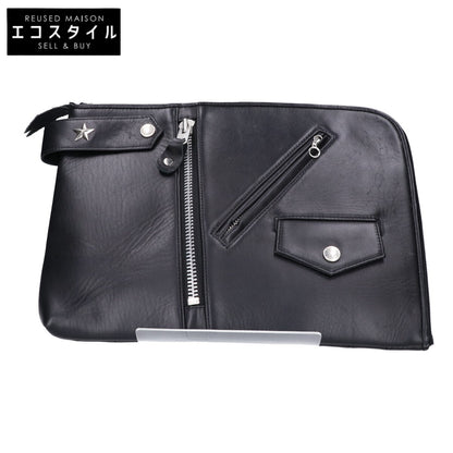 schott ショット 3179006 RIDERS CLUTCH BAG BLACK カウハイド ワンスター キルティング ライダース クラッチバッグ セカンドバッグ クラッチバッグ