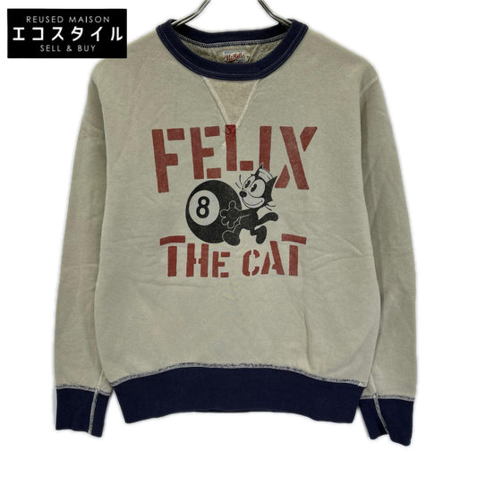 TOYS McCOY PRODUCT トイズマッコイプロダクト TMC2360 サンド×ネイビー MILITARY SWEAT SHIRT FELIX THE CAT 8 BALL トップス