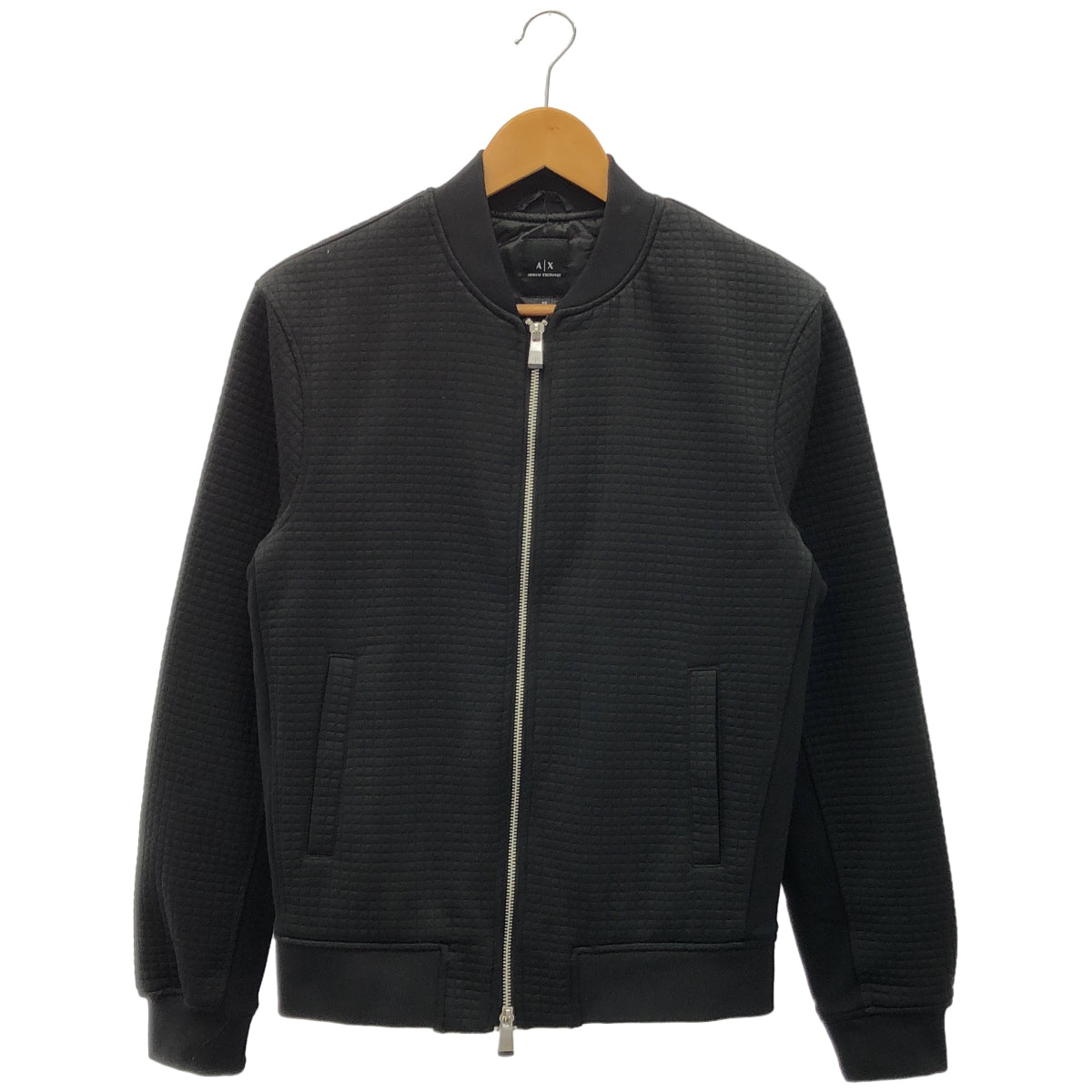 ARMANI EXCHANGE アルマーニエクスチェンジ 3HZB80 ZJT4Z ブラック ポリエステル ジップアップ ワッフルキルティングジャケット トップス