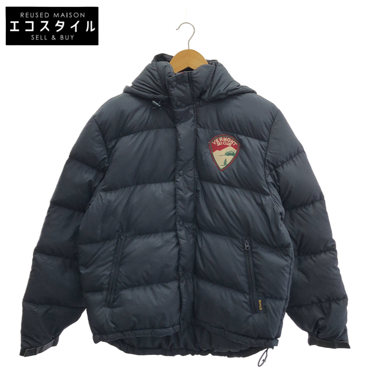 Ralph Lauren Rugby ラルフローレンラグビー ネイビー ポリエステル ワッペンデザイン フーデッドダウンジャケット トップス