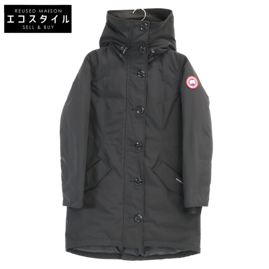 CANADA GOOSE カナダグース 2580LA ROSSCLAIR PARKA/ロスクレアパーカ ブラック コットン混 ドローコード フーデッドダウンコート ジャケット