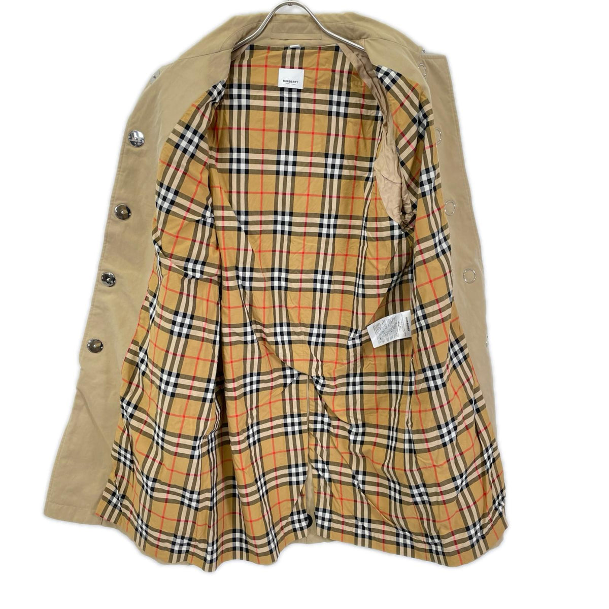 BURBERRY バーバリー 8016222 ベージュ コットンギャバジン ノヴァチェックライニング ホースフェリープリントステンカラーコート コート