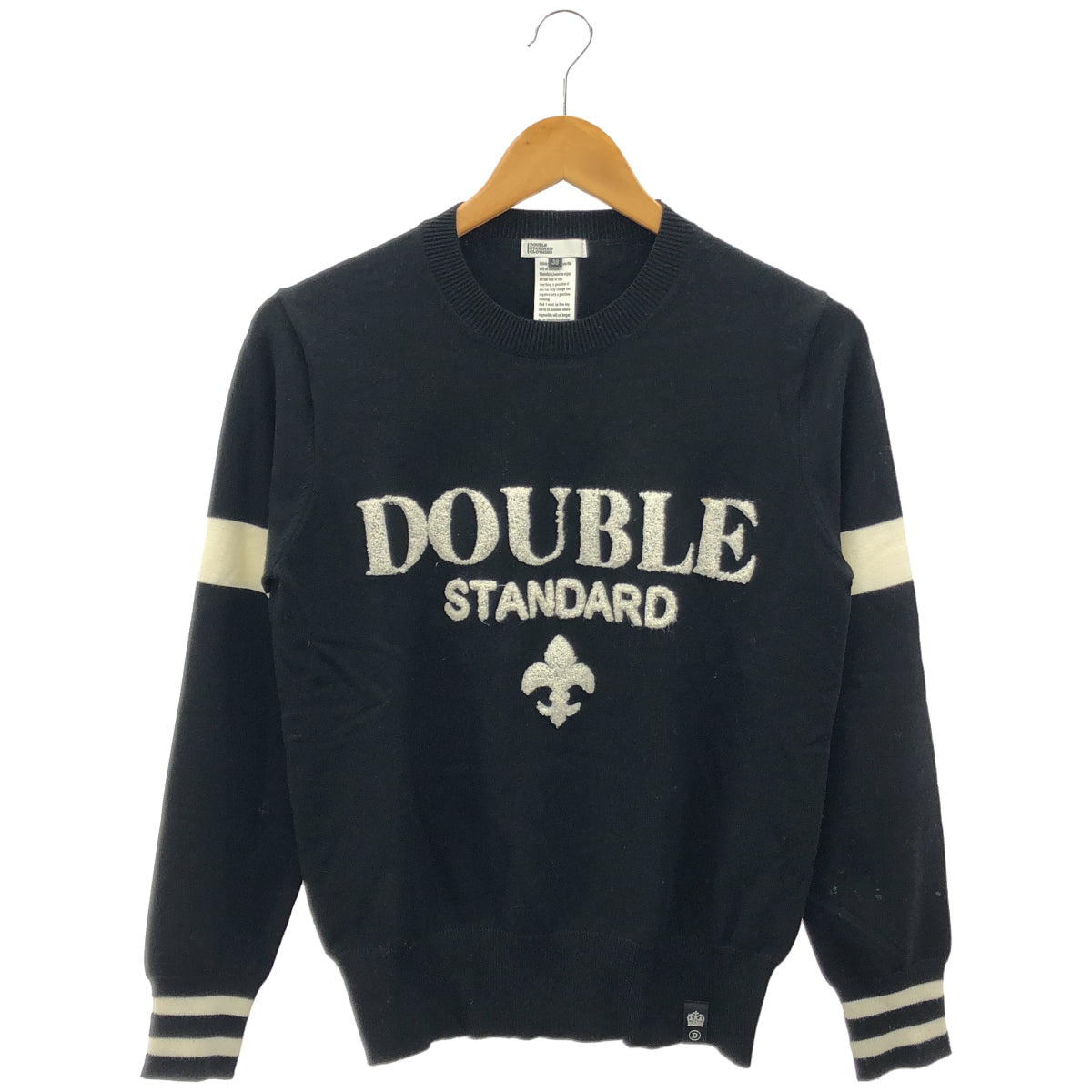 DOUBLE STANDARD CLOTHING ダブルスタンダードクロージング 0209-070-251 25年製 ブラック SNOWY ロゴ入りセーター トップス