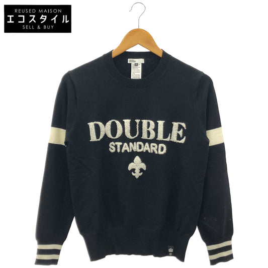 DOUBLE STANDARD CLOTHING 0209-070-251 Made in 2025 Black SNOWY logo sweater Tops