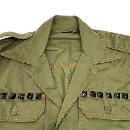 DOUBLE STANDARD CLOTHING ダブルスタンダードクロージング 0204-130-243 24年製 カーキ ミリタリーチノシャツ トップス