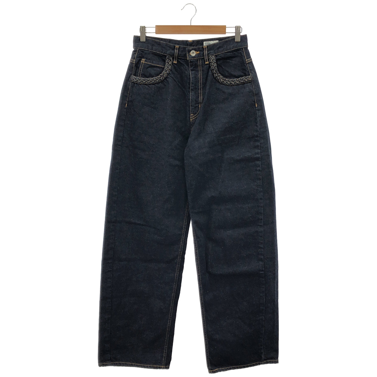 DOUBLE STANDARD CLOTHING ダブルスタンダードクロージング 0206-181-241 24年製 インディゴ 12.5oz 反応デニムワイドパンツ ボトムス