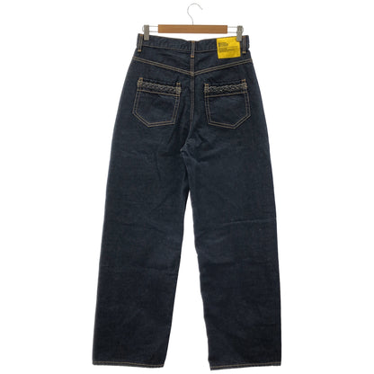 DOUBLE STANDARD CLOTHING ダブルスタンダードクロージング 0206-181-241 24年製 インディゴ 12.5oz 反応デニムワイドパンツ ボトムス