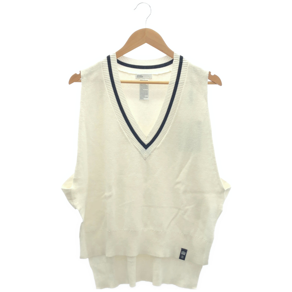 DOUBLE STANDARD CLOTHING ダブルスタンダードクロージング 0509-060-231 ホワイト コットン Vネックニットベスト トップス