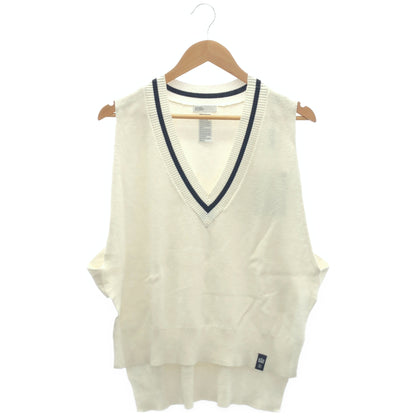 DOUBLE STANDARD CLOTHING ダブルスタンダードクロージング 0509-060-231 ホワイト コットン Vネックニットベスト トップス