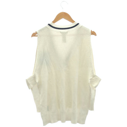 DOUBLE STANDARD CLOTHING ダブルスタンダードクロージング 0509-060-231 ホワイト コットン Vネックニットベスト トップス