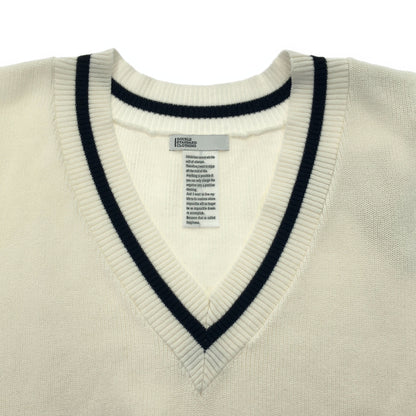 DOUBLE STANDARD CLOTHING ダブルスタンダードクロージング 0509-060-231 ホワイト コットン Vネックニットベスト トップス