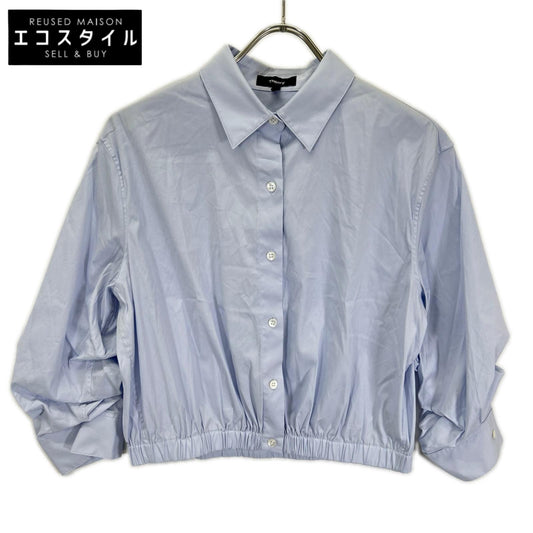 Theory セオリー 25SS ライトブルー Cotton Shirting Fixed Sleeve Shirt 長袖シャツ トップス