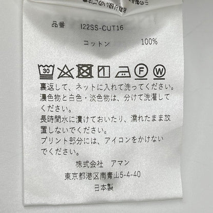 INSCRIRE アンスクリア 122SS-CUT アイボリー×グリーン POWER TO THE PEOPLE LOGO TEE Tシャツ トップス