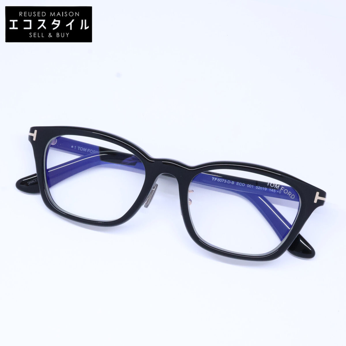 TOM FORD トムフォード 【新品未使用】TF6073-D-B ECO 001 ブルーライトカットレンズ ウェリントンシェイプ アイウェア 眼鏡